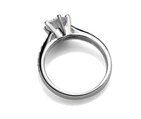Bague classique de luxe pour femme en argent sterling 925, sertie d'une imitation diamant à six griffes. - A.F.V. Sud