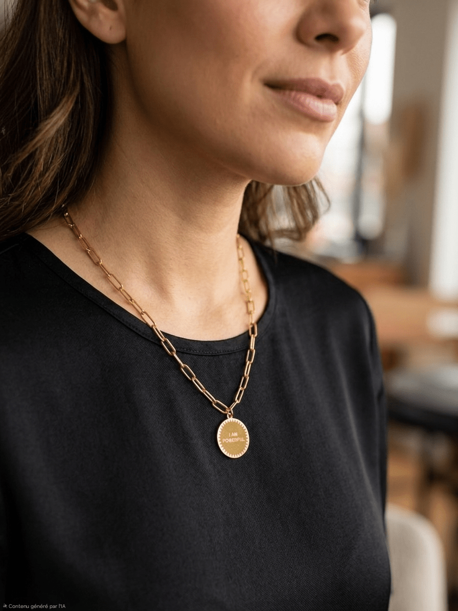 Collier Chaîne Trombone Or 24k Médaille - A.F.V. Sud