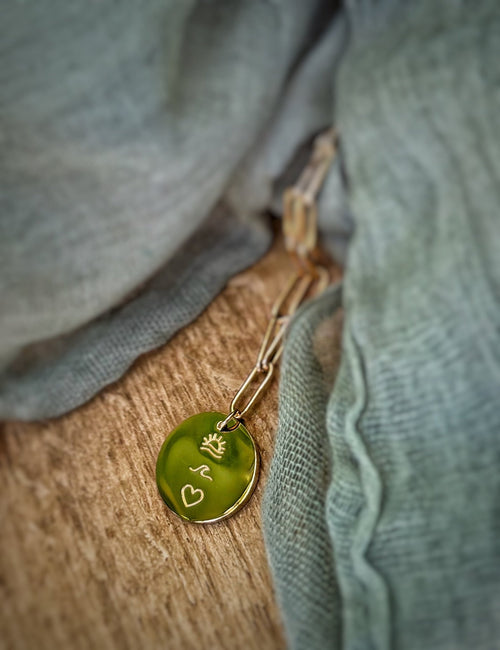 Collier Médaille Signatures Gravées – Finition Or - A.F.V. Sud